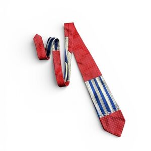 MOSCHINO Vintage 90s Architectural Column Motif Silk Necktie Tie